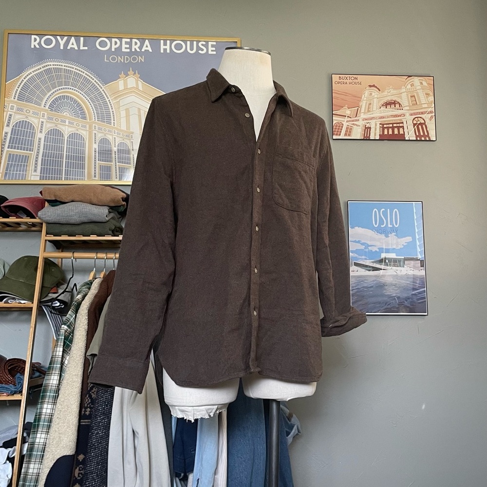 Madewell Brown Flannel Button Up Shirt